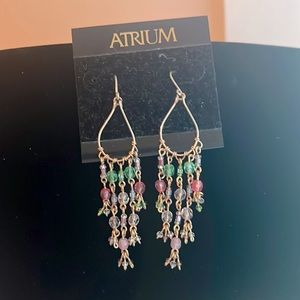 Atrium Gold Beaded Earrings